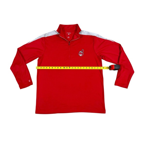 Cleveland Indians Antigua 1/4 Zip Pullover Men's Large Red Chief Wahoo Guardians - Picture 6 of 7